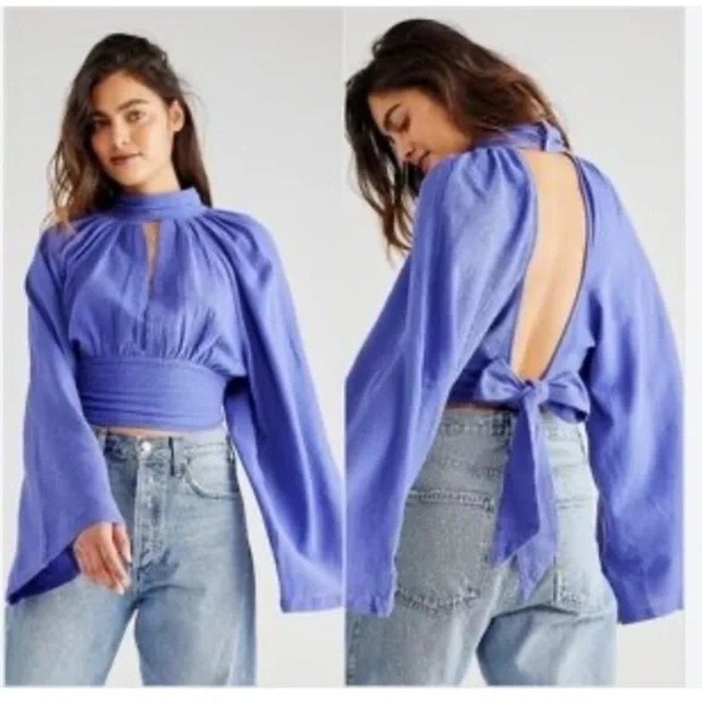 JEN'S PIRATE BOOTY x FREE PEOPLE Small Ultra‎ Techno Top Retro Boho Crop Cotton